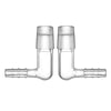 Microdose glazen elleboogadapter met geïntegreerd ingebouwd gaasje voor Arizer XQ2 en Extreme Q, Pakje van 2