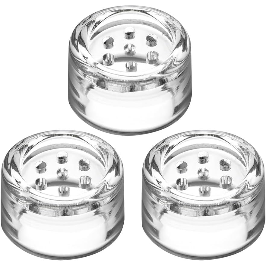 Glazen doseercapsules (zonder deksel), set van 3 – drie capsules afgebeeld, voor TinyMight 2 en TinyMight 1