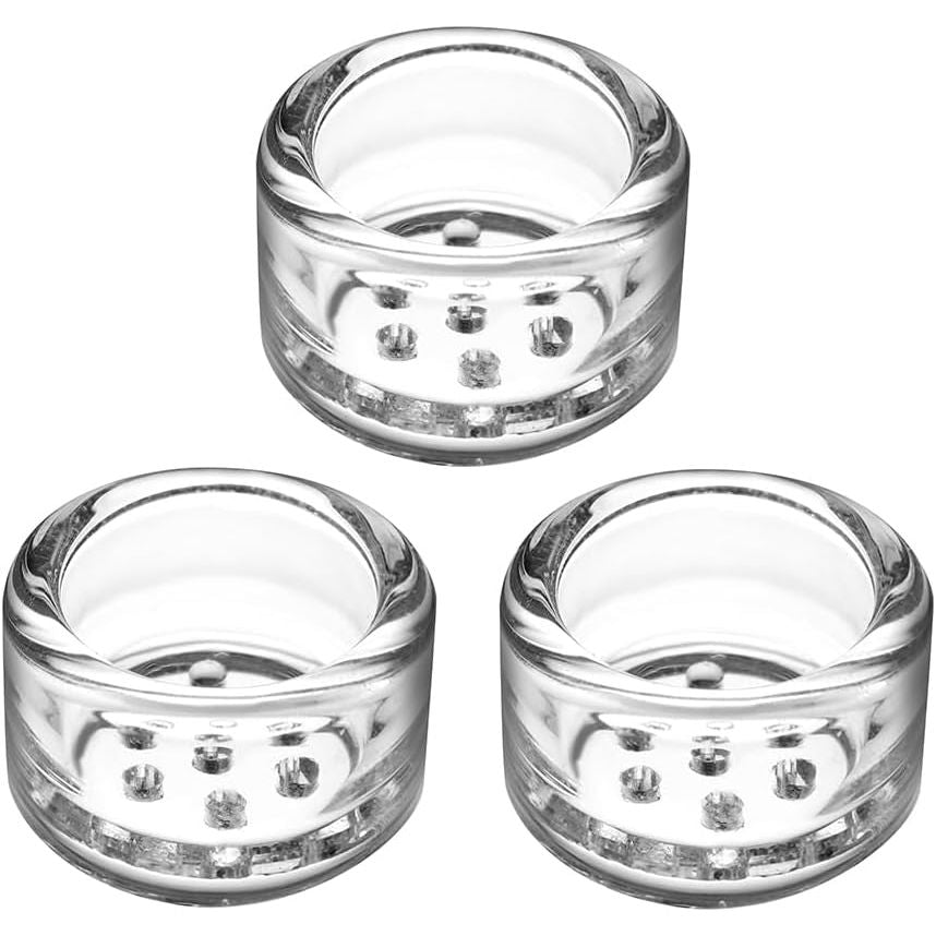 Glazen doseercapsules (zonder deksel), set van 3 – drie capsules afgebeeld, voor TinyMight 2 en TinyMight 1